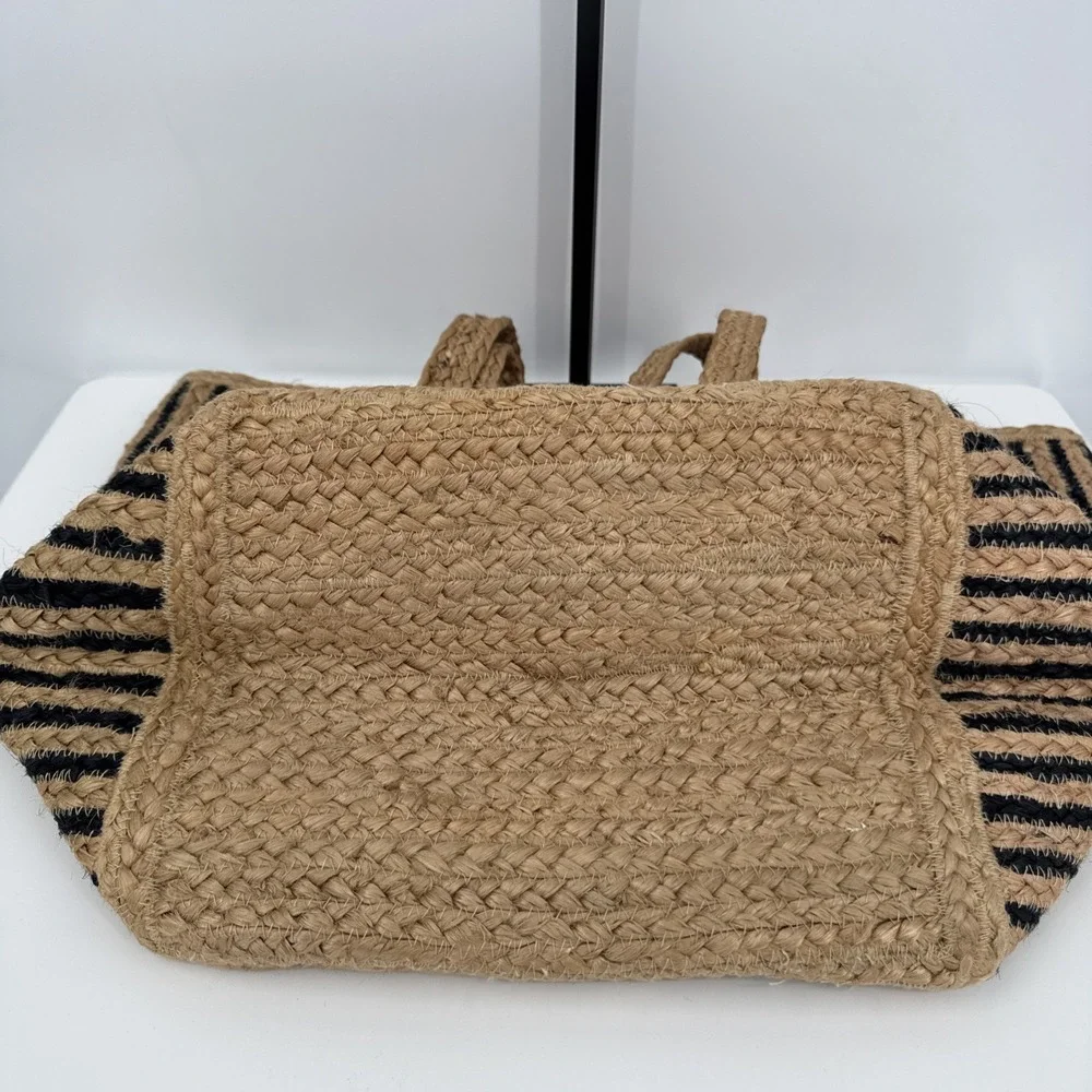 Shiraleah Chicago Jute Large Tote Bag Boho Hippie Beach Market Bag Colorful